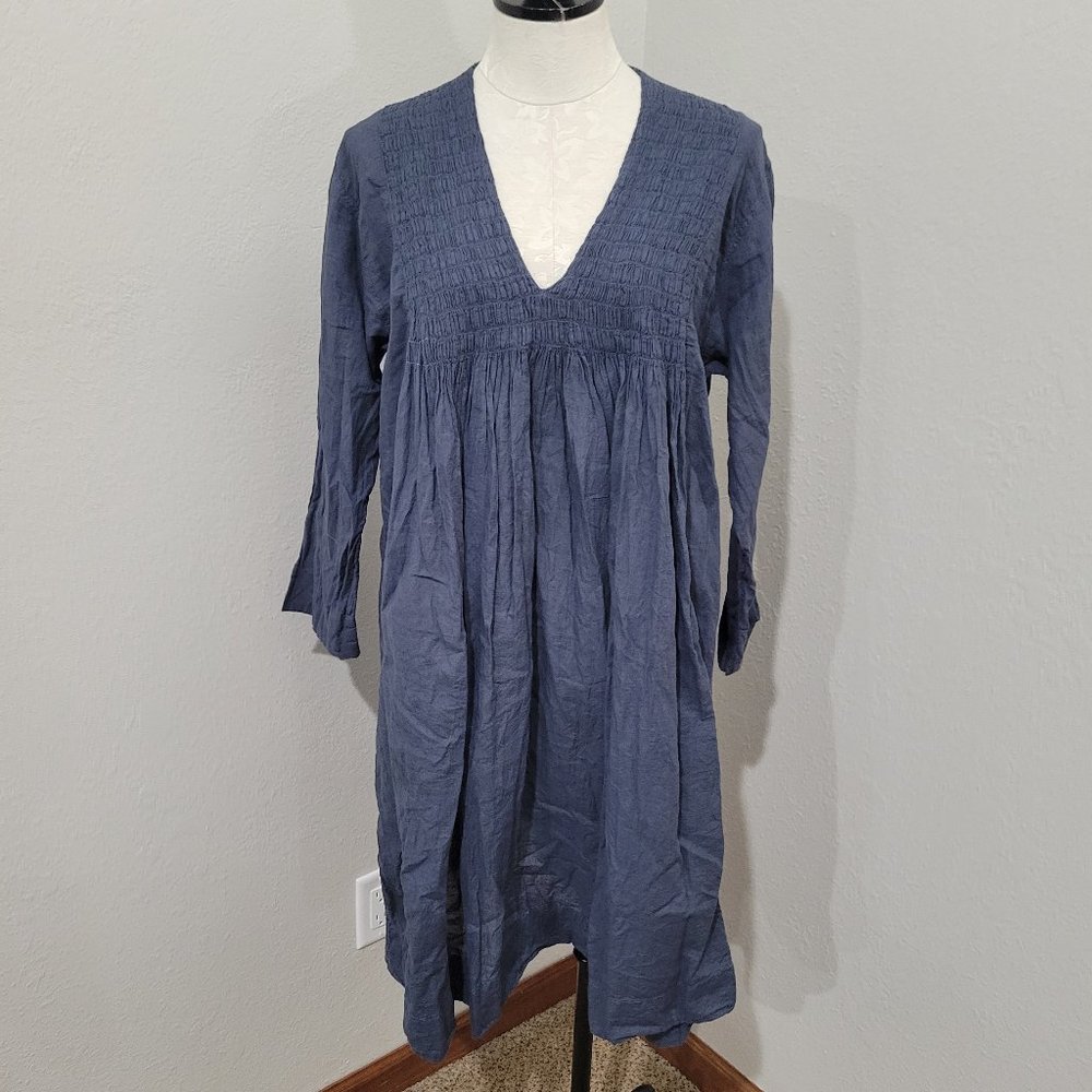 Sundance Catalog JP and Mattie Sweet Juniper Dress smocked v neck lagenlook Smal